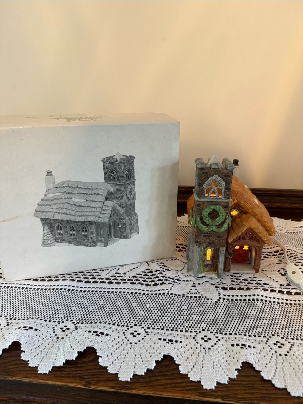 Department 56 Dickens’ Village “Ivy Glen Church” Lighted Painted Porcelain